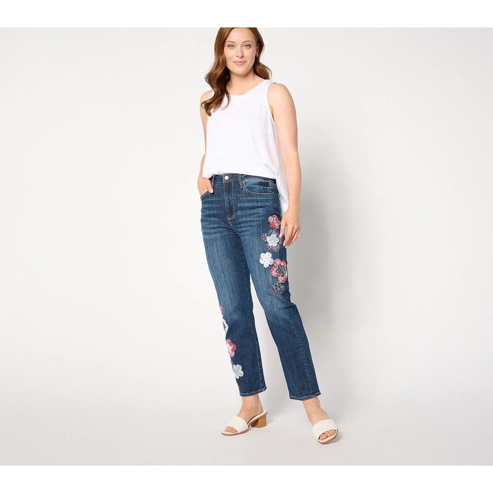 Driftwood Jeans Womens 18 Blue Royce Straight Ankle American Bandstand Boho - Picture 1 of 14